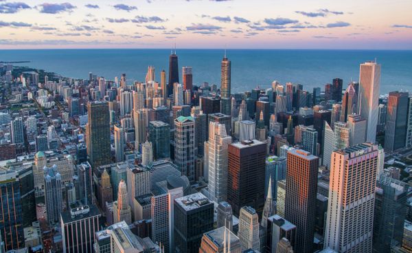 Aerial city view